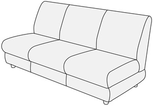 Модуль 3-х местный без подлокотников Матрикс