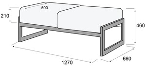 Банкета 2-х местная Сигма