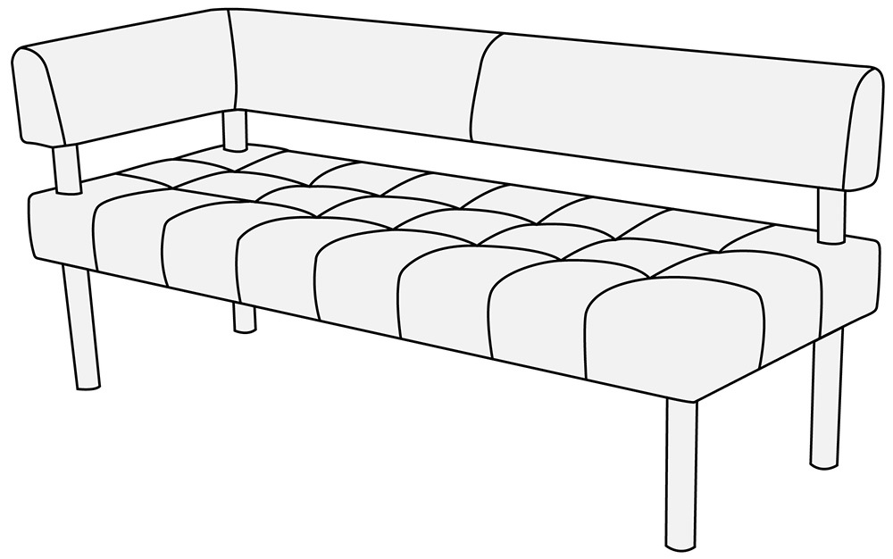 Модуль 3-местный с левым подлокотником Спринт