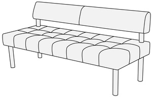 Модуль 3-х местный без подлокотников Спринт