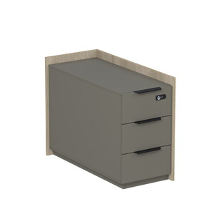 Тумба опорная, угл, с ящиками, с код замком (универс: прав/лев)