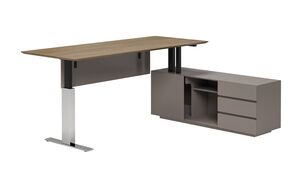Письменный стол с правой тумбой (с функцией подъема)