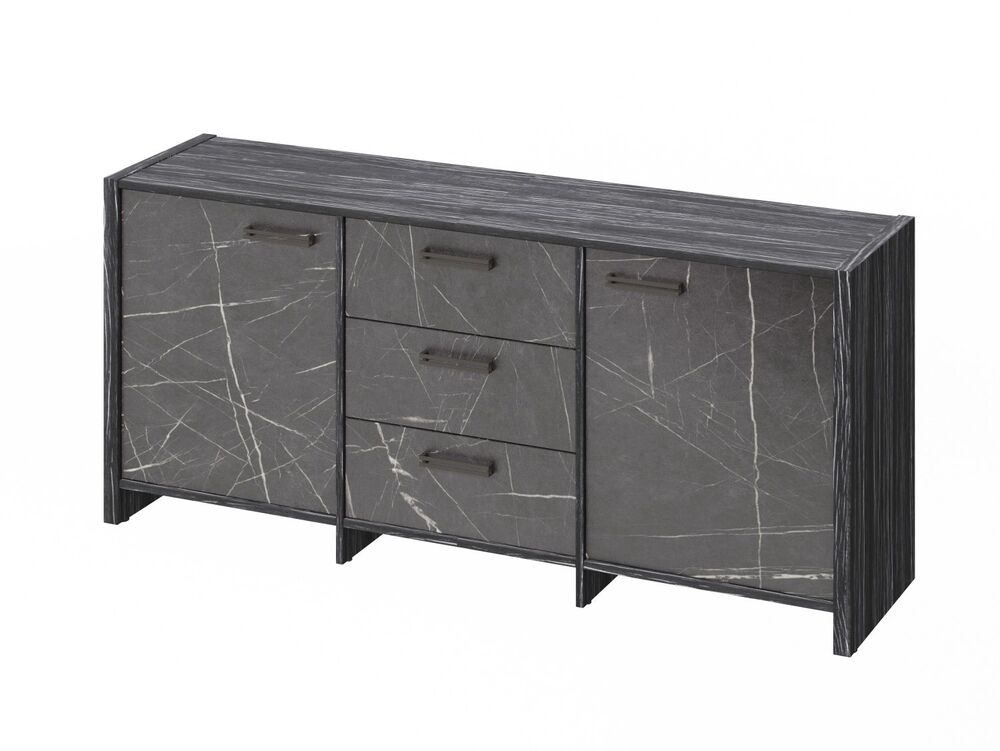 Тумба трехсекционная (Фурнитура черная)