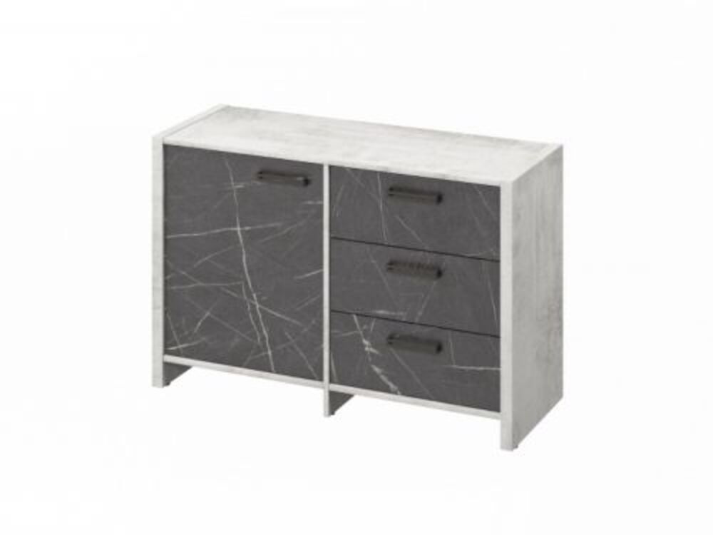 Тумба двухсекционная (Фурнитура черная)