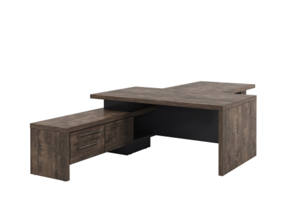 Стол руководителя с опорной тумбой (левый)