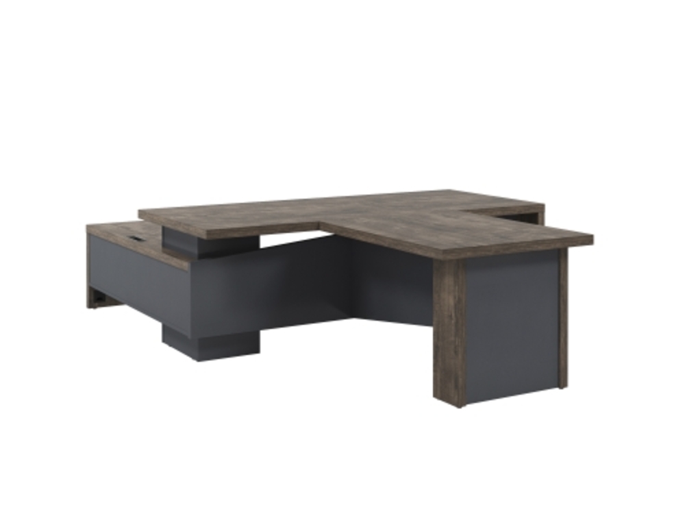 Стол руководителя с опорной тумбой (правый)