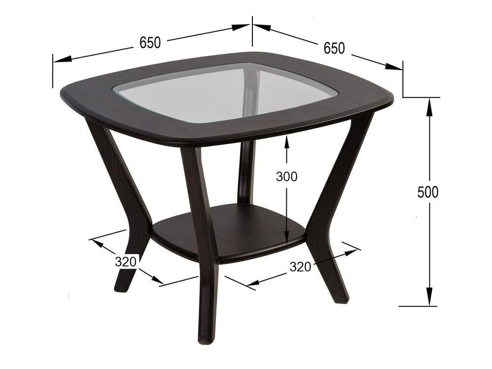 Стол журнальный со стеклом