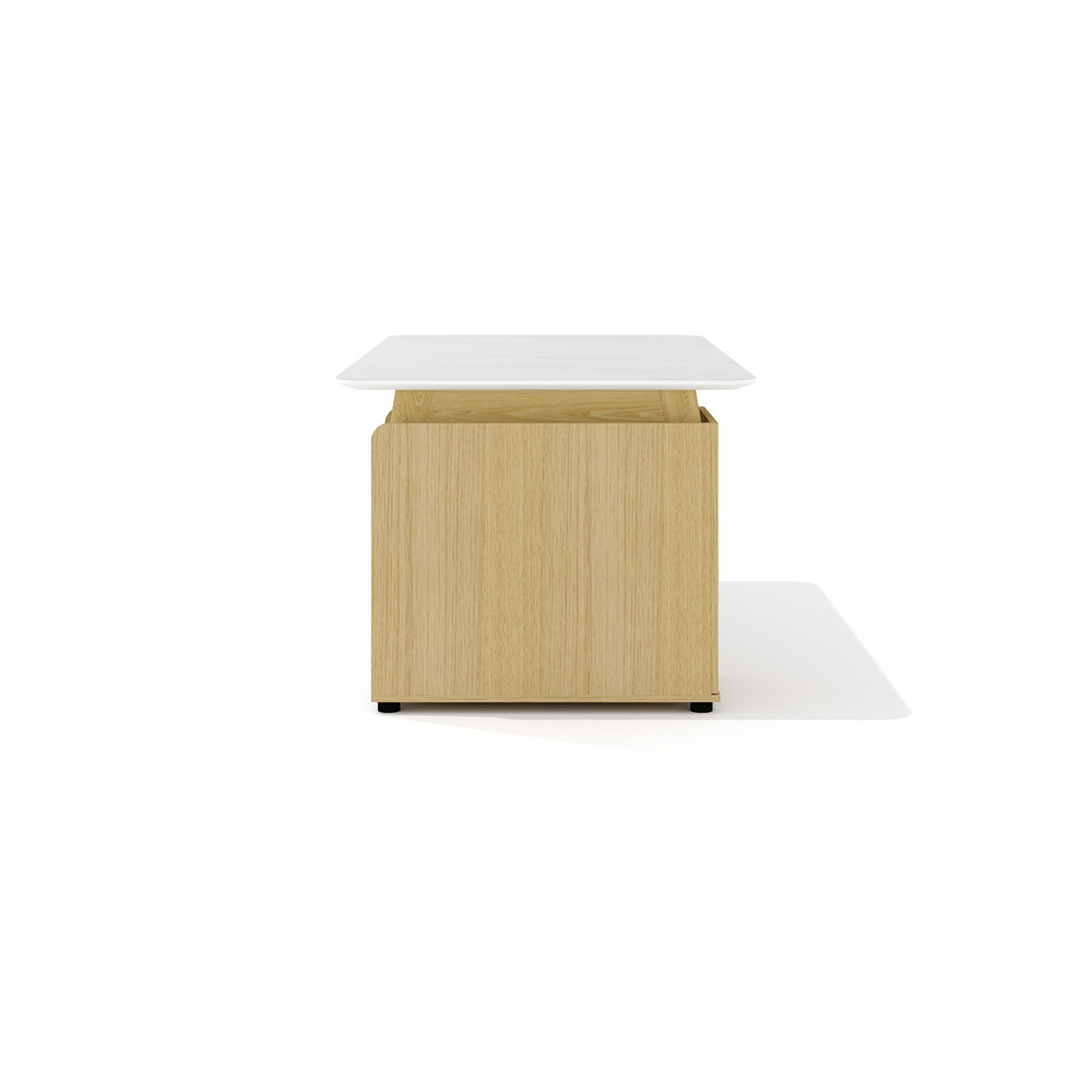 Стол рабочий прямой с опорной тумбой