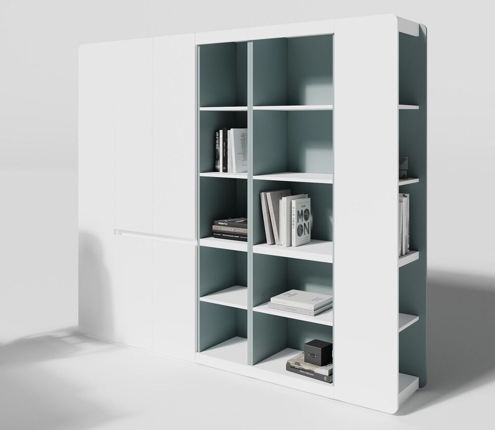 Композиция шкаф высокий со стеллажами