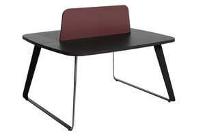 Рабочая станция на 2 рабочих места закругленная (без экрана)