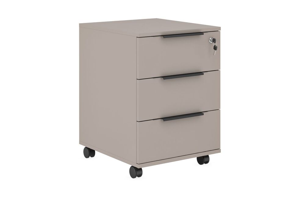 Тумба с 3 ящиками на колёсах