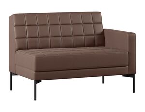 Секция с подлокотником двухместный левый