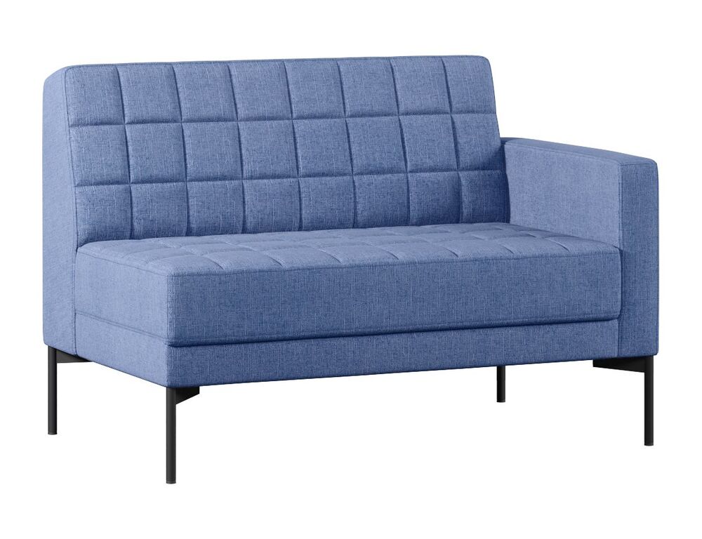 Секция с подлокотником двухместный левый