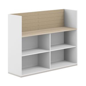 Стеллаж-комбо 1-стор. 1438, с экраном тканевым высоким