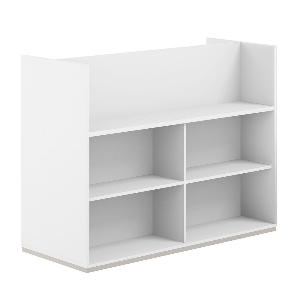 Стеллаж-комбо 2-стор. 1638, с экраном ЛДСП