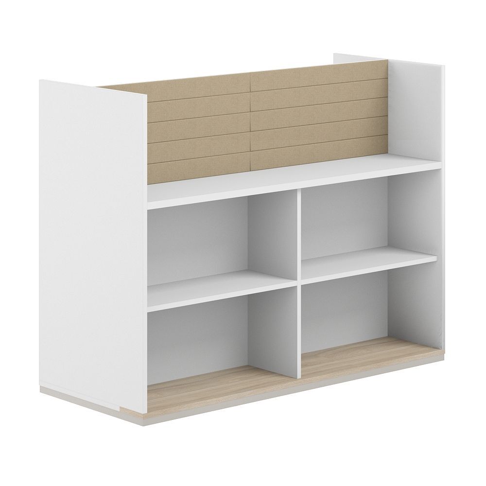 Стеллаж-комбо 2-стор. 1638, с экраном тканевым высоким