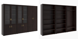 Шкаф для бумаг с гардеробом 6 створок