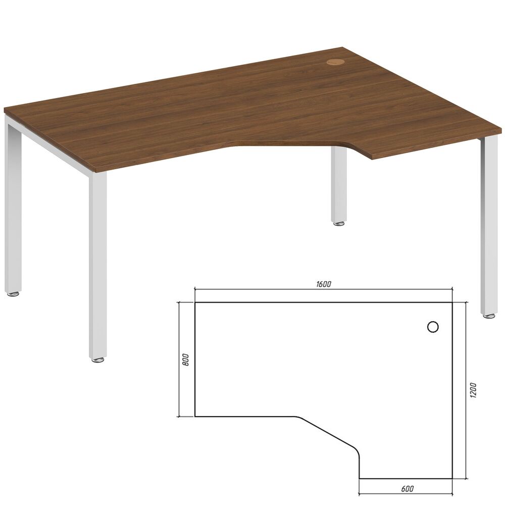 Эргономичный стол правый