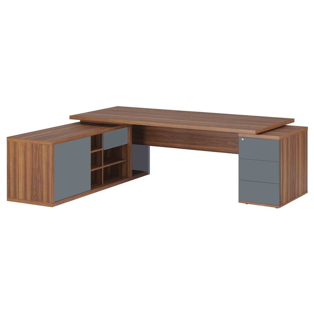 Стол рабочий на креденции и тумбе (левый)