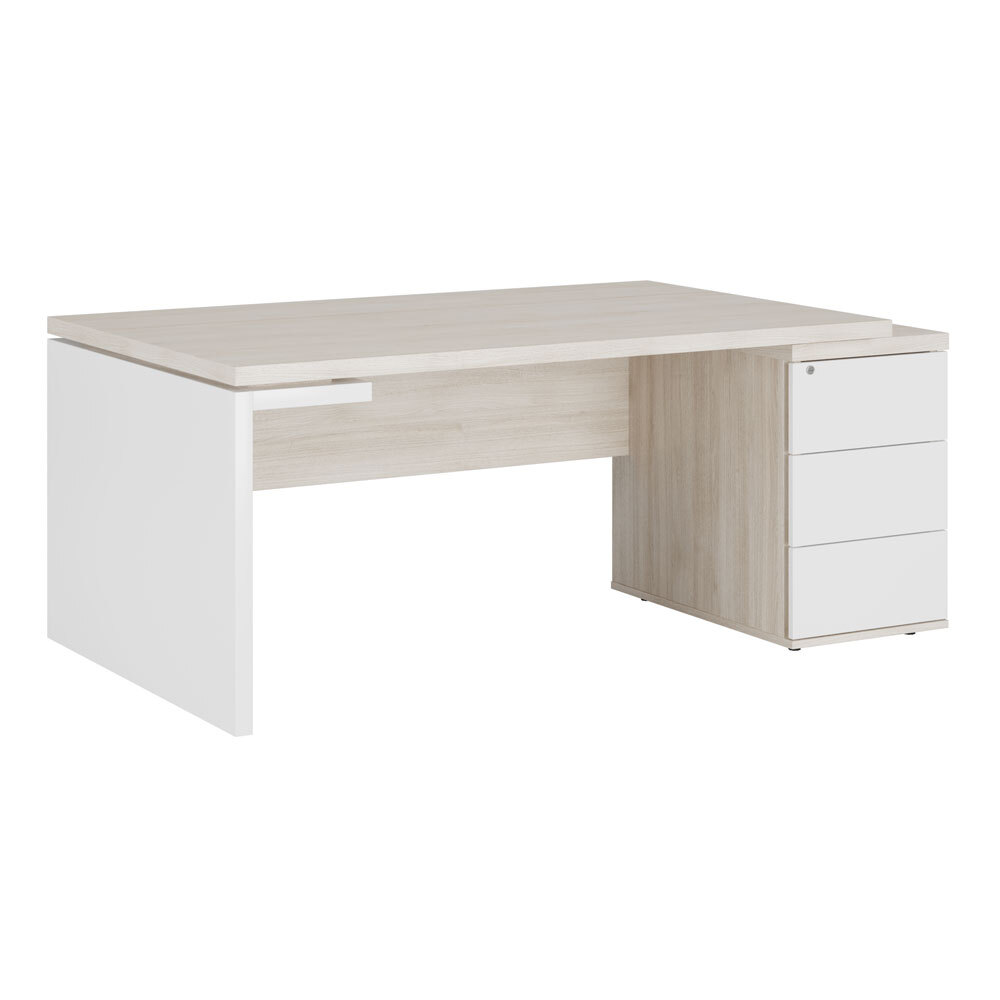 Стол рабочий на опорной тумбе (правый)