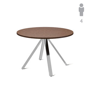 EXE Стол для переговоров круглый хром