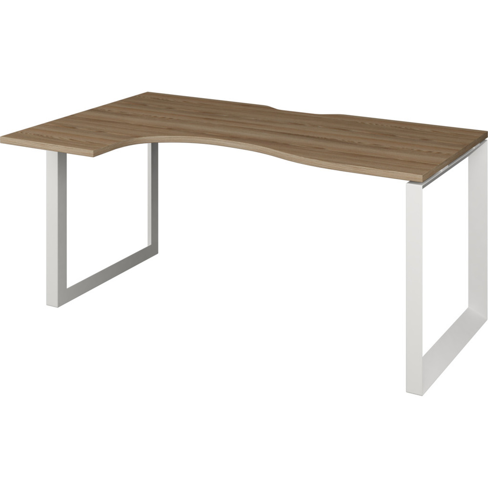 Стол эргономичный левый на металлокаркасе