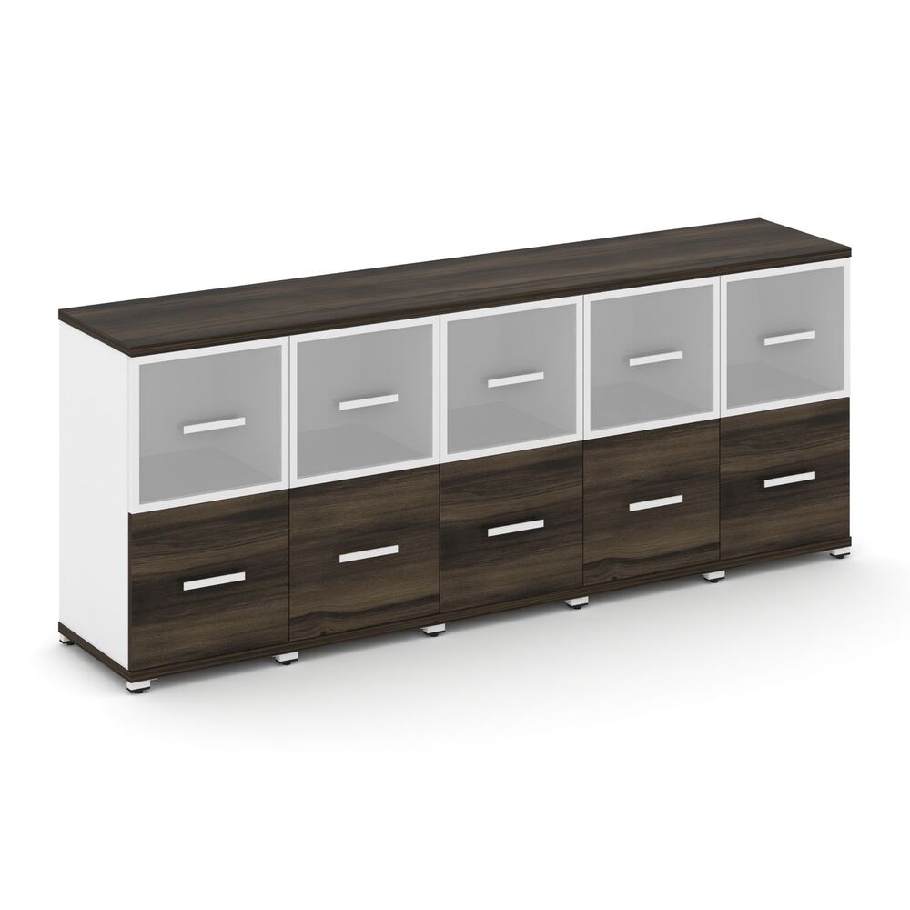 Шкаф пять узких секций, 2 ниши