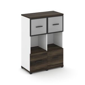 Шкаф две узкие секции, 3 ниши