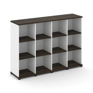 Стеллаж четыре узкие секции, 3 ниши