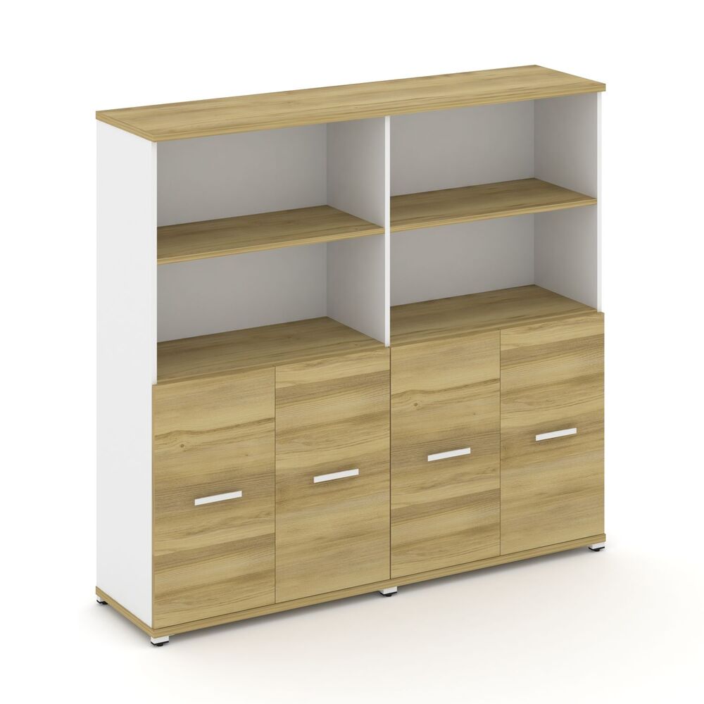 Шкаф две широкие секции, 4 ниши