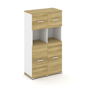 Шкаф две узкие секции, 4 ниши