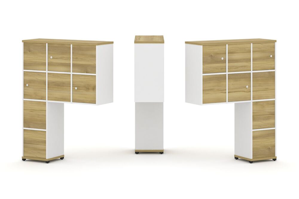 Надставка высокая + (Задняя стенка 8 шт) + (Блок 2 ящика - 2 шт) + (Распашной фасад - 6 шт)