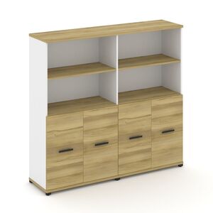 Шкаф две широкие секции, 4 ниши