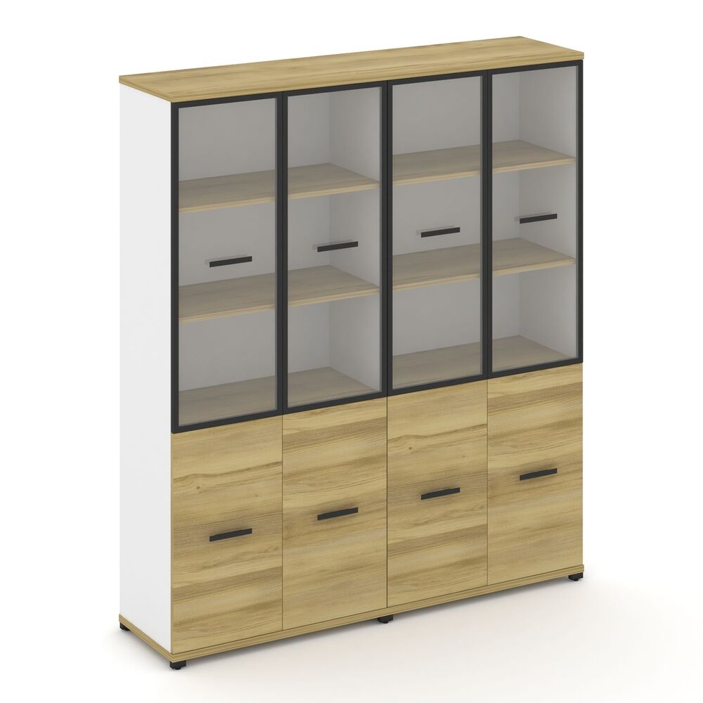 Шкаф две широкие секции, 5 ниш