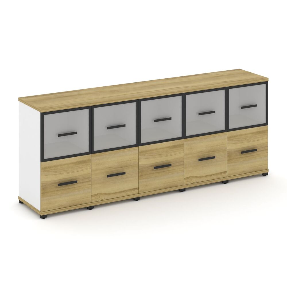 Шкаф пять узких секций, 2 ниши