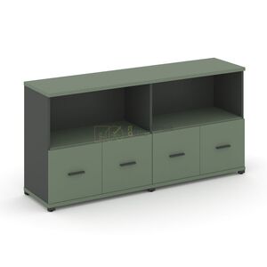 Шкаф две широкие секции, 2 ниши