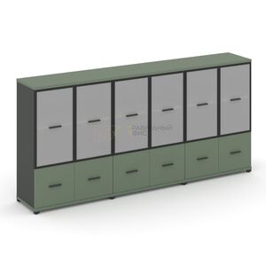 Шкаф три широкие секции, 3 ниши