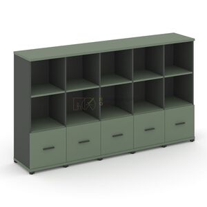 Шкаф пять узких секций, 3 ниши