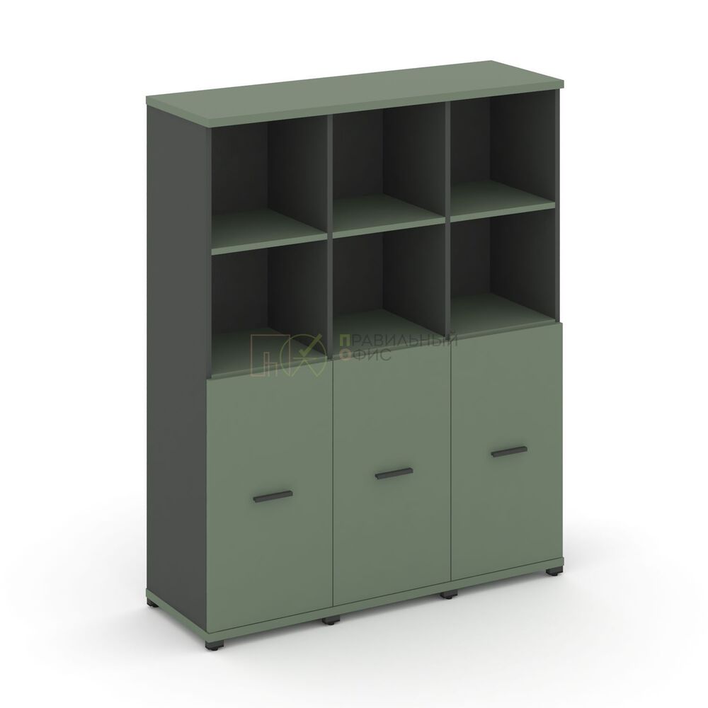 Шкаф три узкие секции, 4 ниши