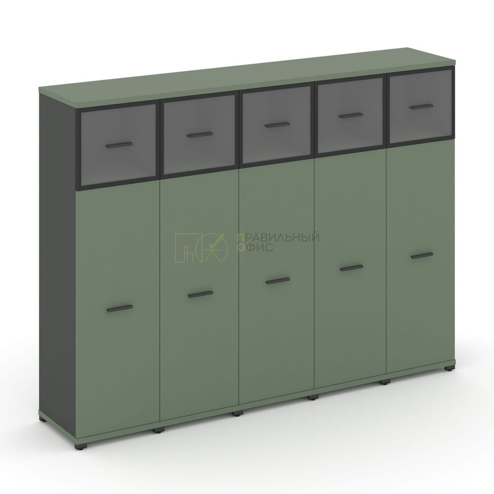 Шкаф пять узких секций, 4 ниши