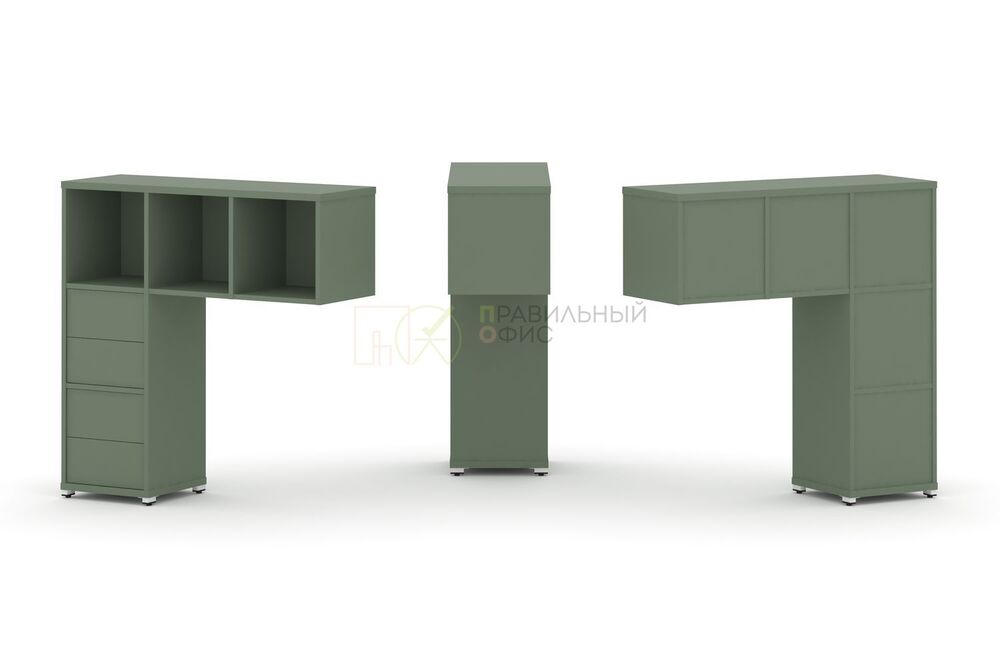 Надставка низкая + (Задняя стенка - 5 шт) + (Блок 2 ящика - 2 шт)