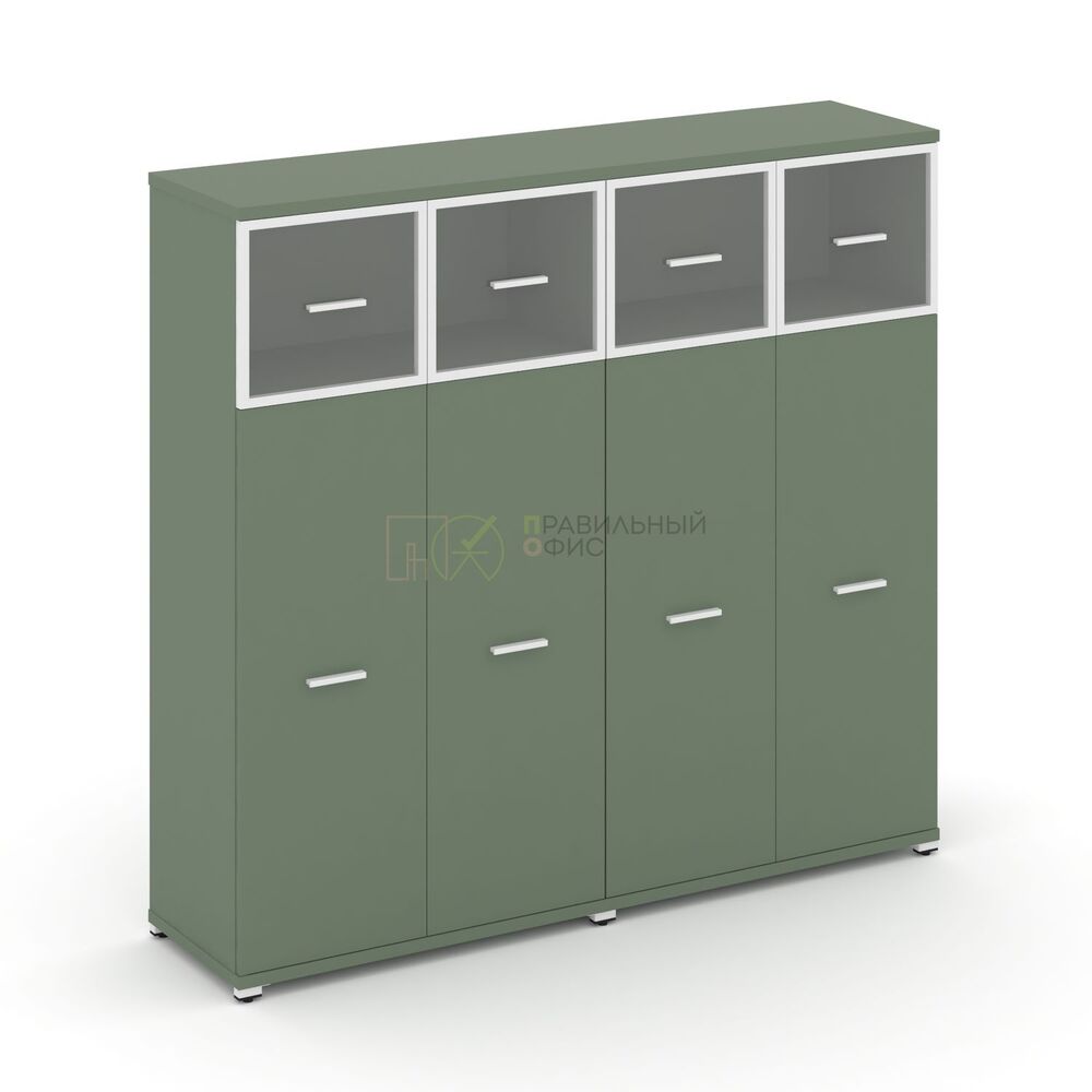 Шкаф две широкие секции, 4 ниши