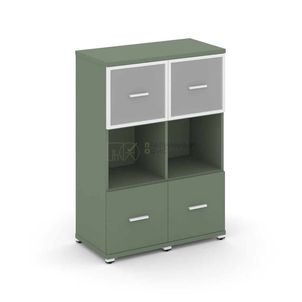 Шкаф две узкие секции, 3 ниши