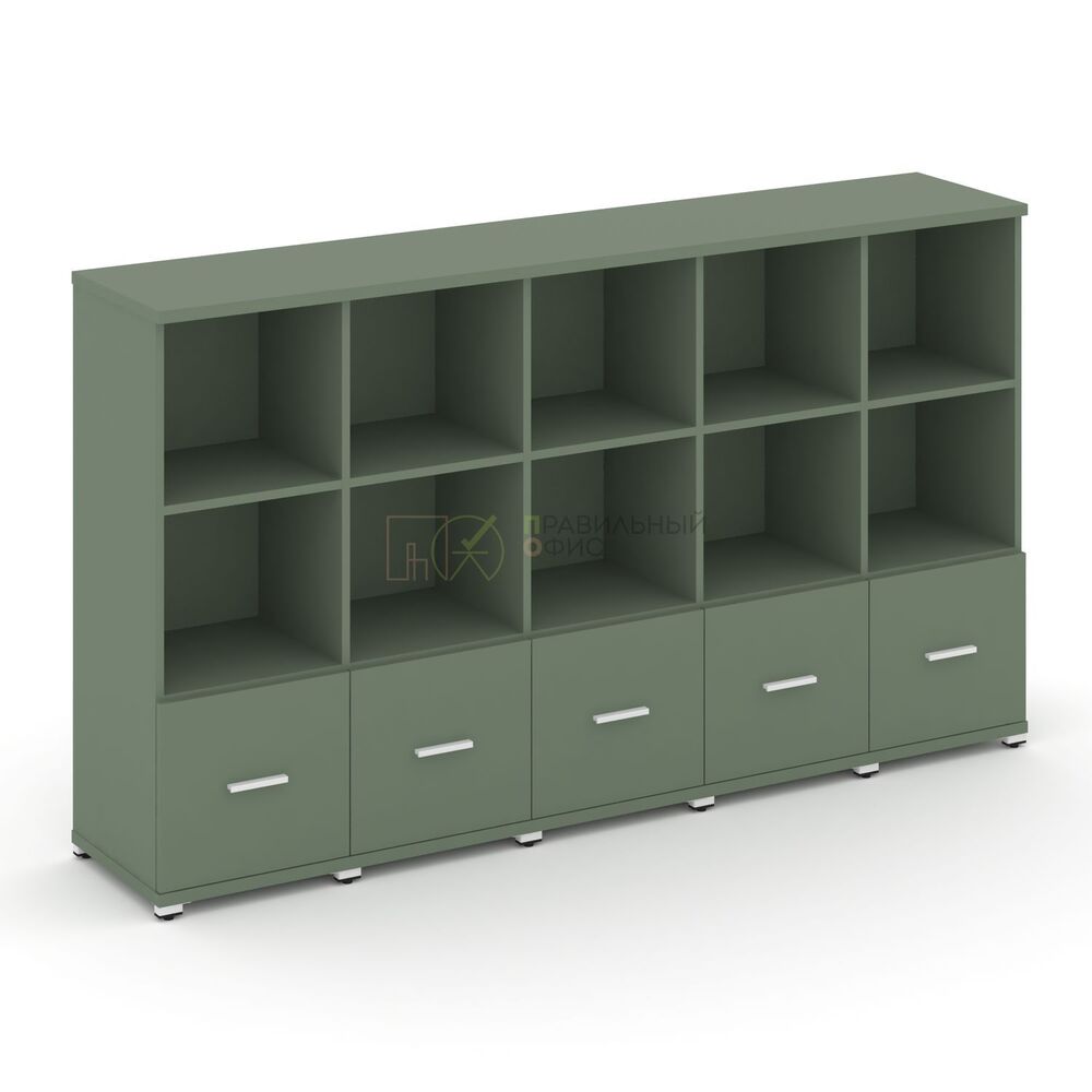 Шкаф пять узких секций, 3 ниши