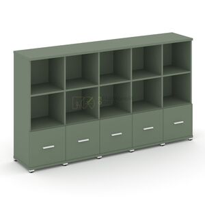 Шкаф пять узких секций, 3 ниши