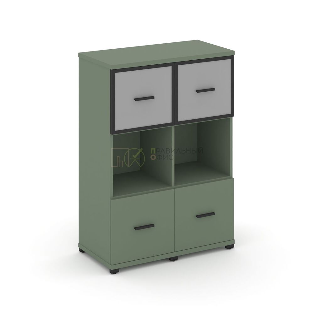 Шкаф две узкие секции, 3 ниши