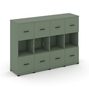 Шкаф четыре узкие секции, 3 ниши