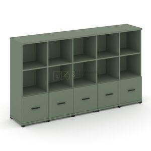 Шкаф пять узких секций, 3 ниши