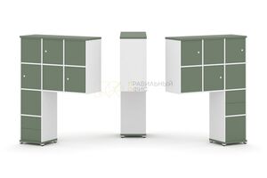 Надставка высокая + (Задняя стенка 8 шт) + (Блок 2 ящика - 2 шт) + (Распашной фасад - 6 шт)