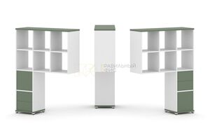 Надставка высокая + (Задняя стенка 2 шт) + (Блок 2 ящика - 2 шт)